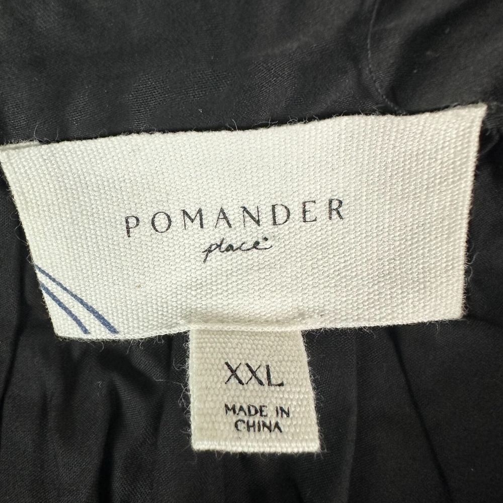 Tuckernuck Dress Womens XXL Black pockets collared snap 1/2 Button Front Midi - Picture 3 of 14